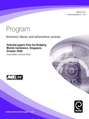 cover image of Program: Electronic Library and Information Systems, Volume 43, Issue 3